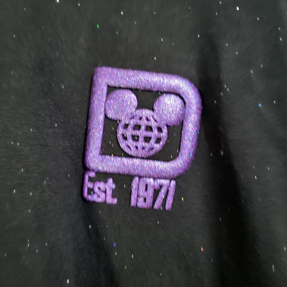 Disney 100 Platinum Celebration Finale Spirit Jersey Adult XL Black Glitter WDW - Picture 4 of 11